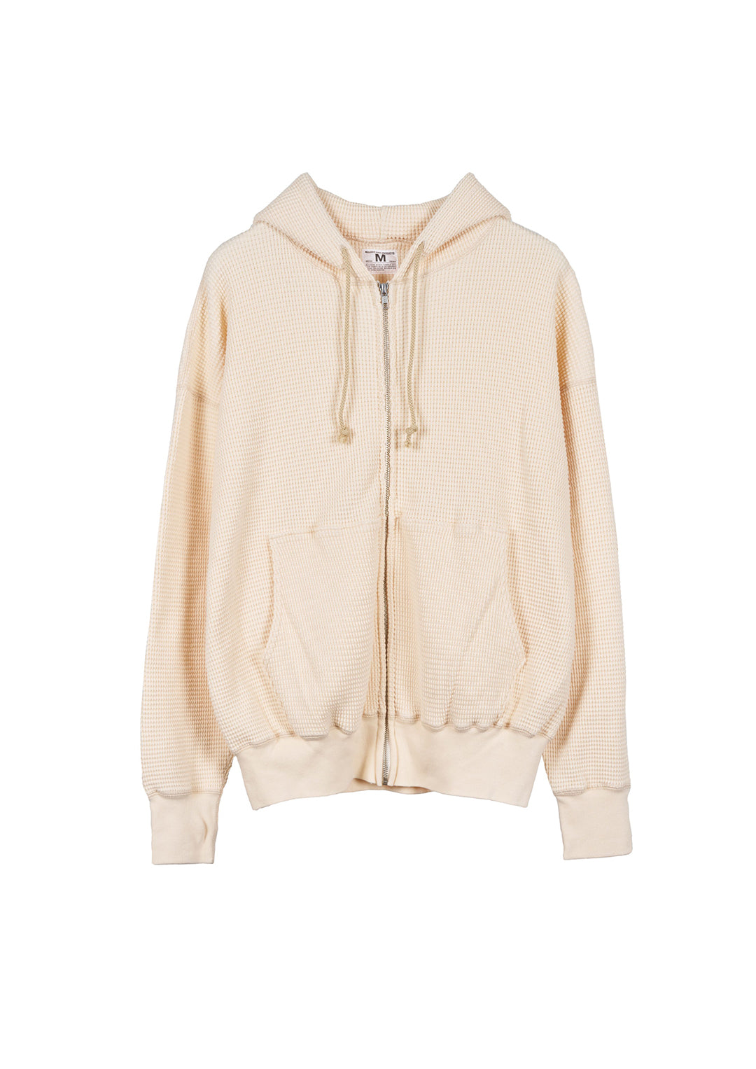 WAFFLE SWEAT HOODED ZIP