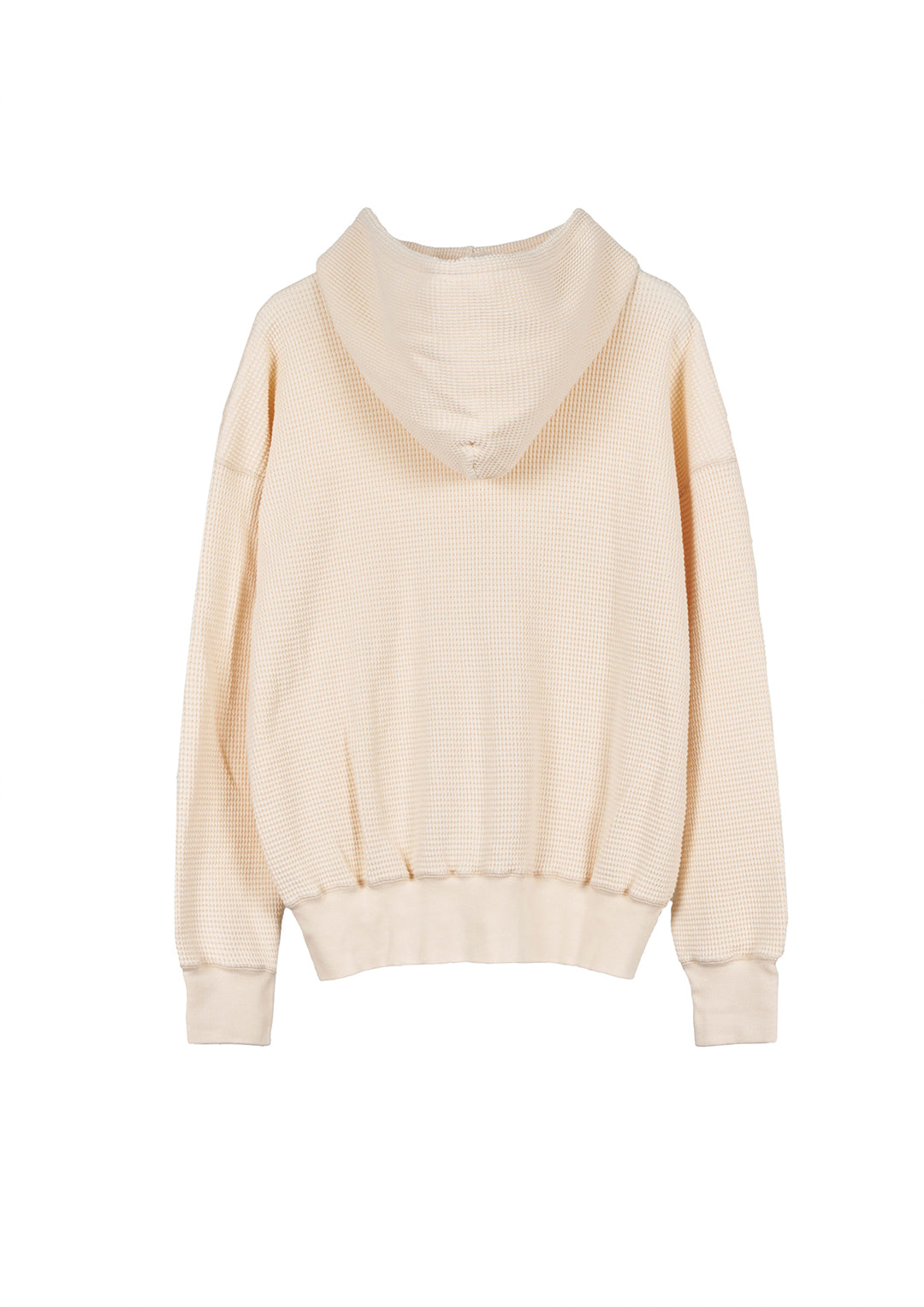 WAFFLE SWEAT HOODED ZIP