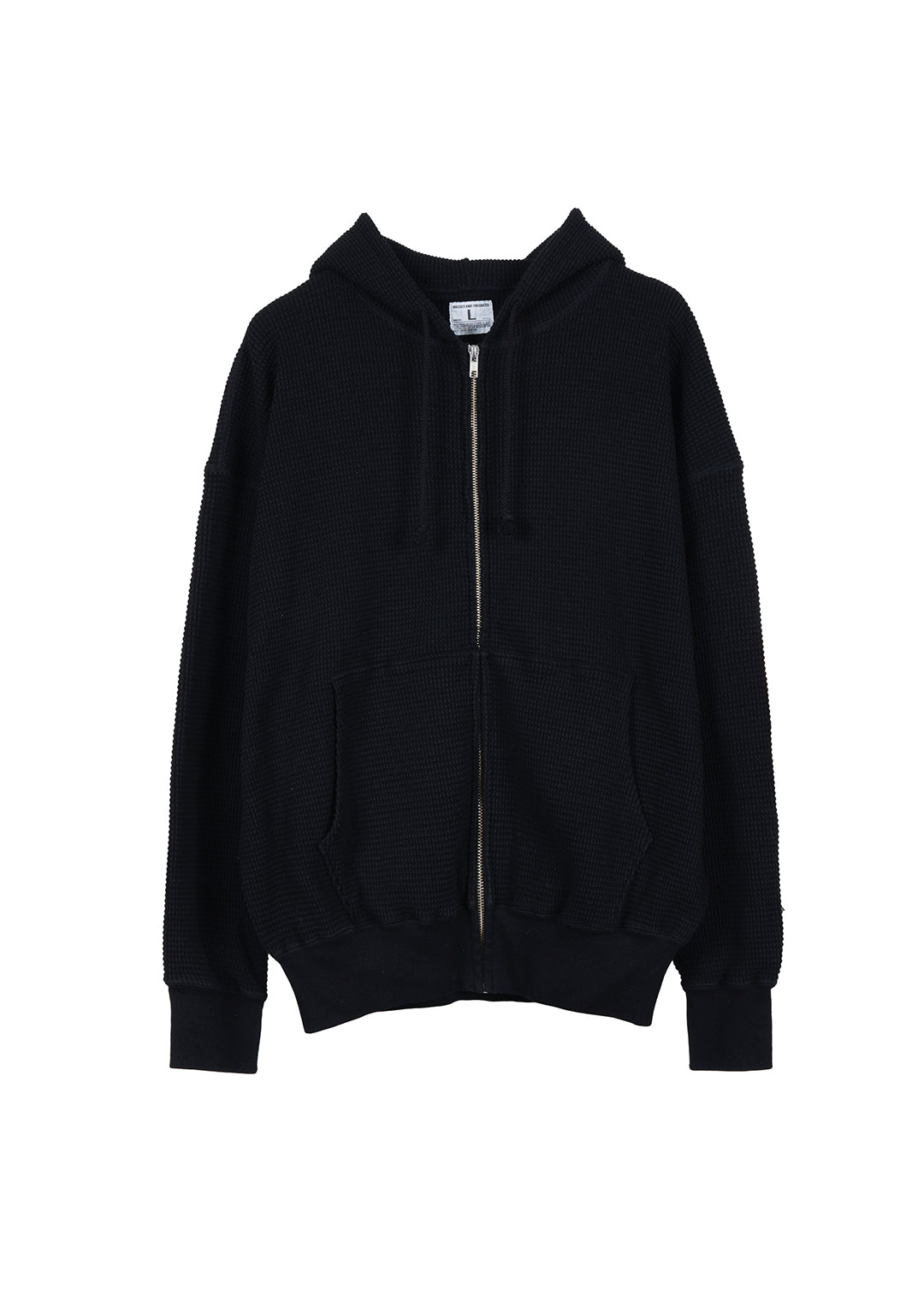 WAFFLE SWEAT HOODED ZIP