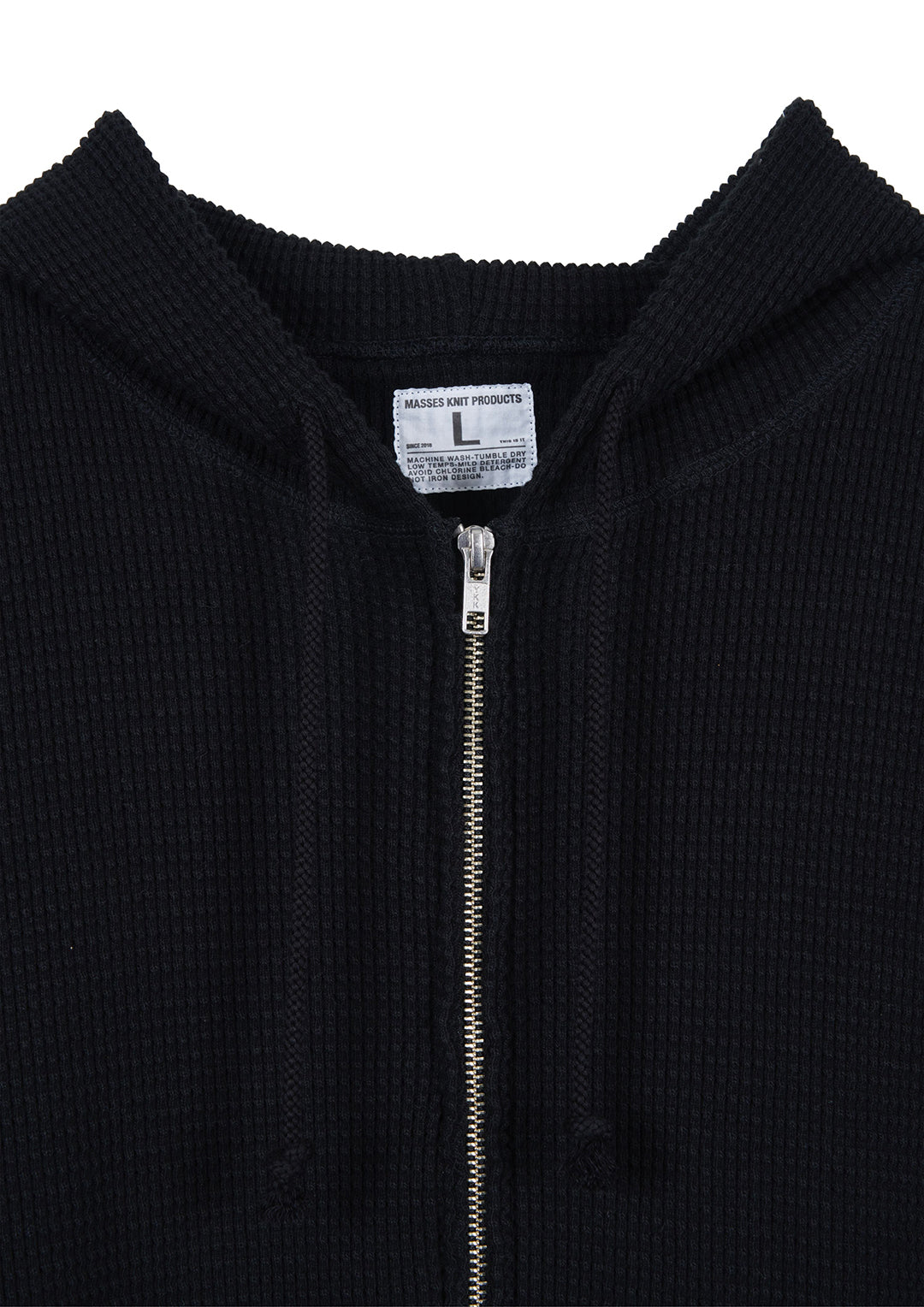 WAFFLE SWEAT HOODED ZIP