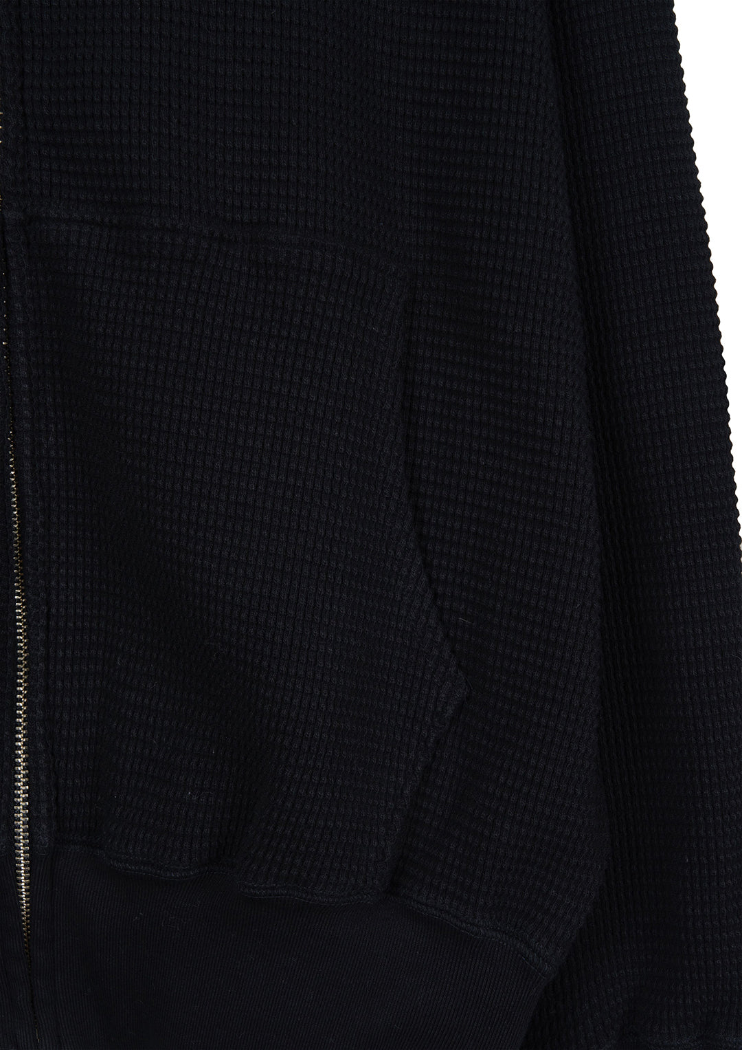 WAFFLE SWEAT HOODED ZIP