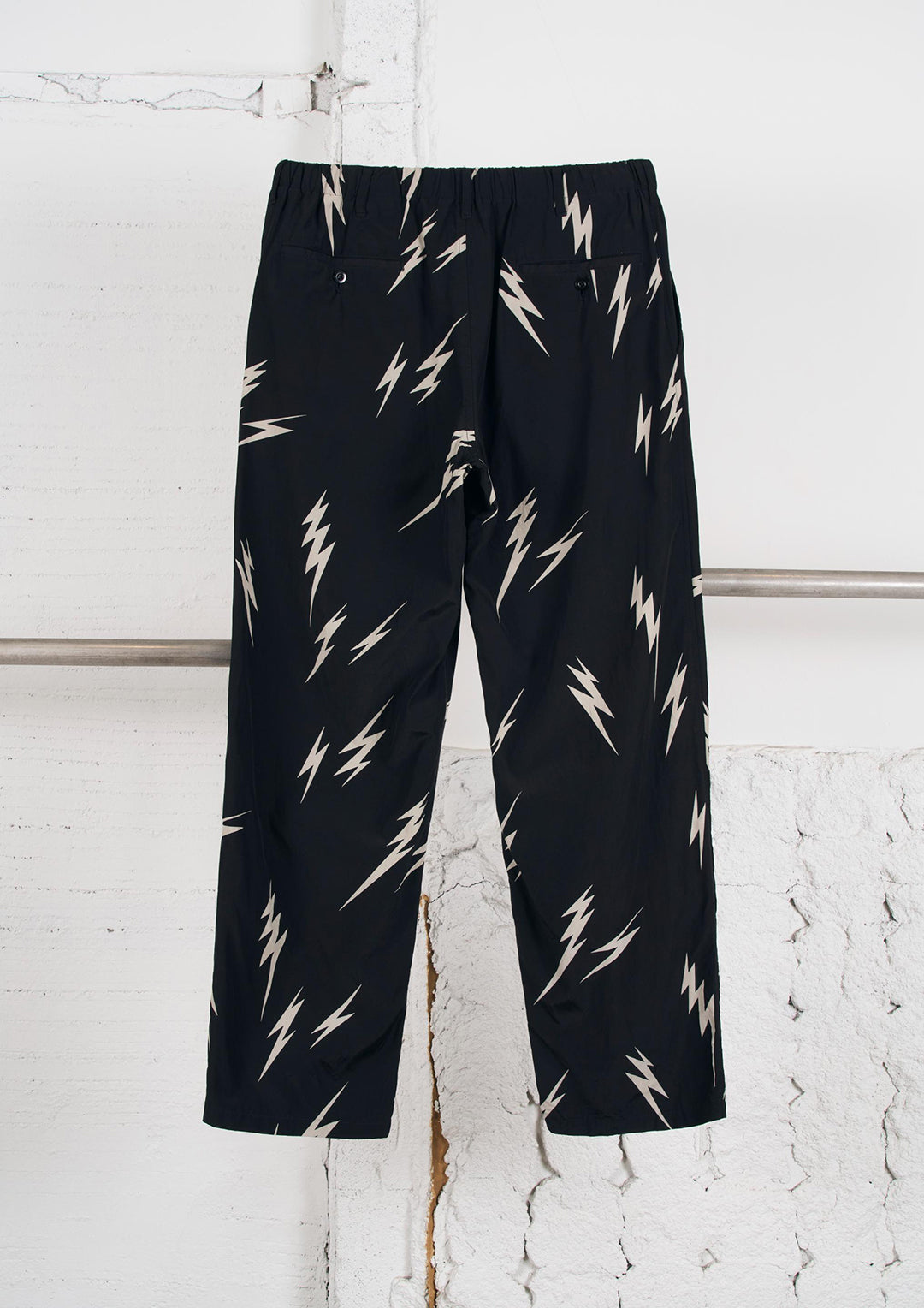 Y's × MASSES_BLEACH DYED WAIST ELASTIC STRING PANTS