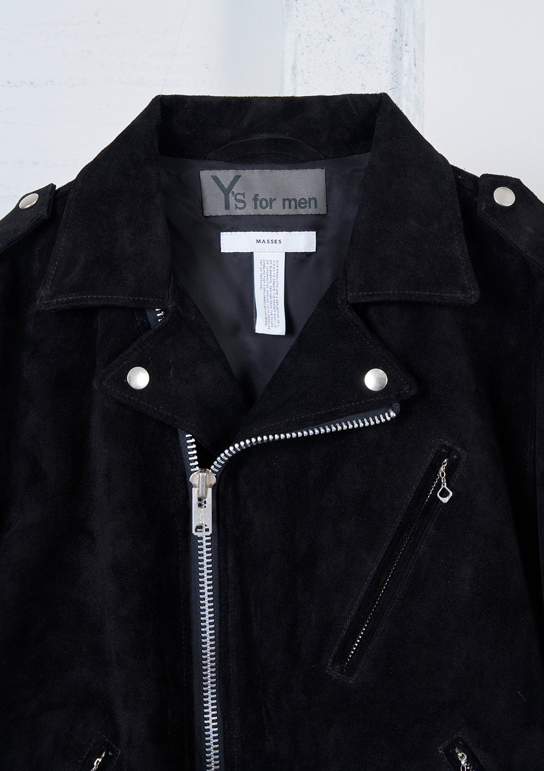 Y's × MASSES_SUEDE RIDERS JACKET