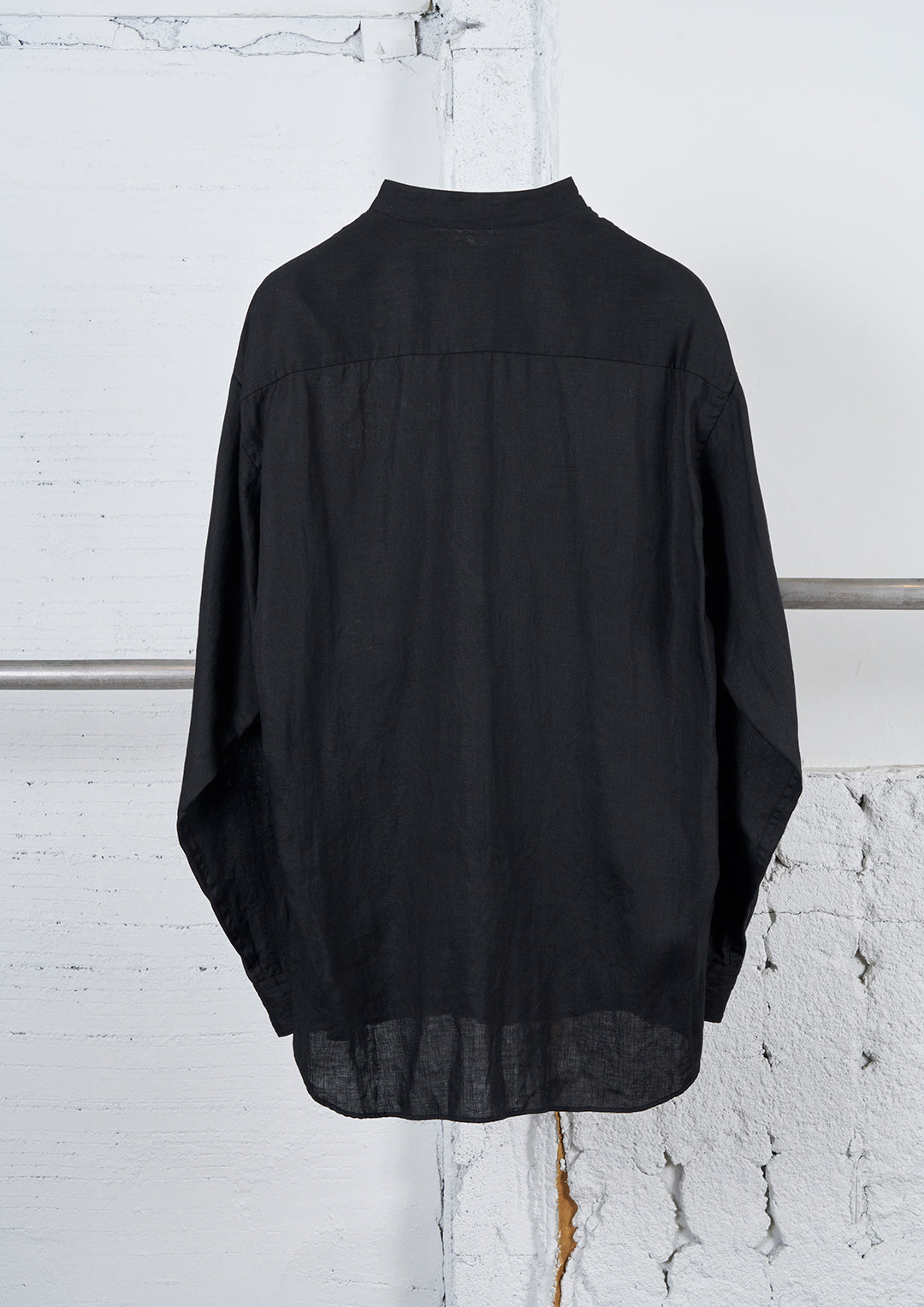 Y's × MASSES_LINEN CLOTH LINEN STAND COLLAR BLOUSE