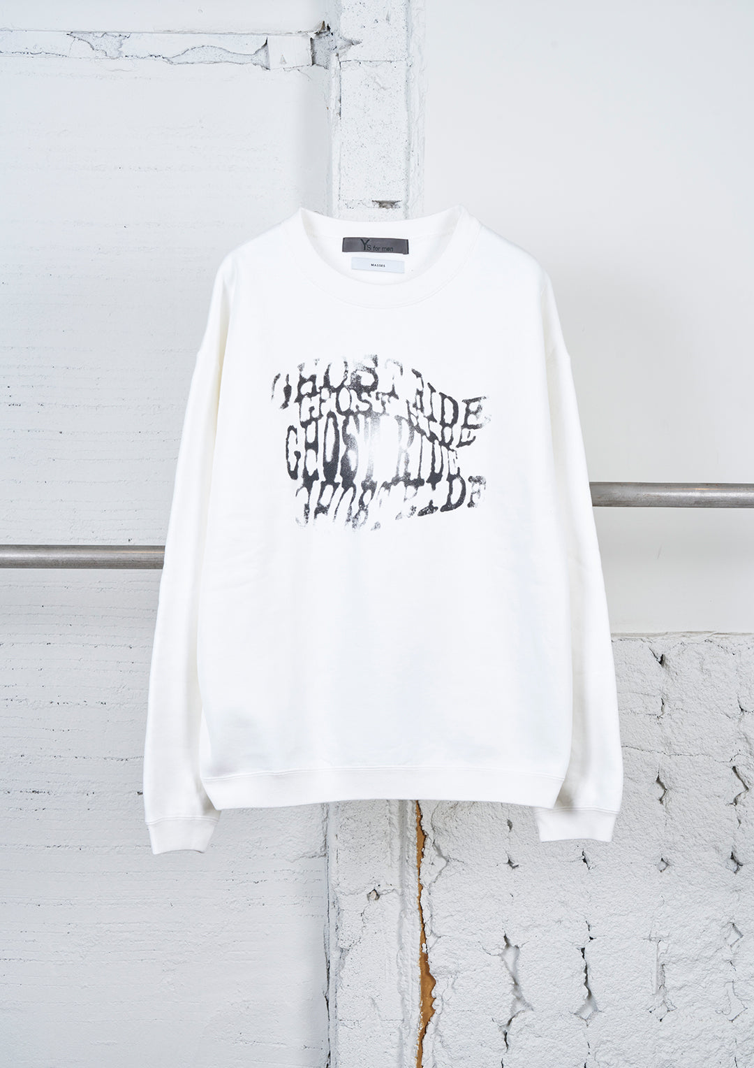 Y's × MASSES_CREW NECK LONG SLV PT B/GHOST RIDE