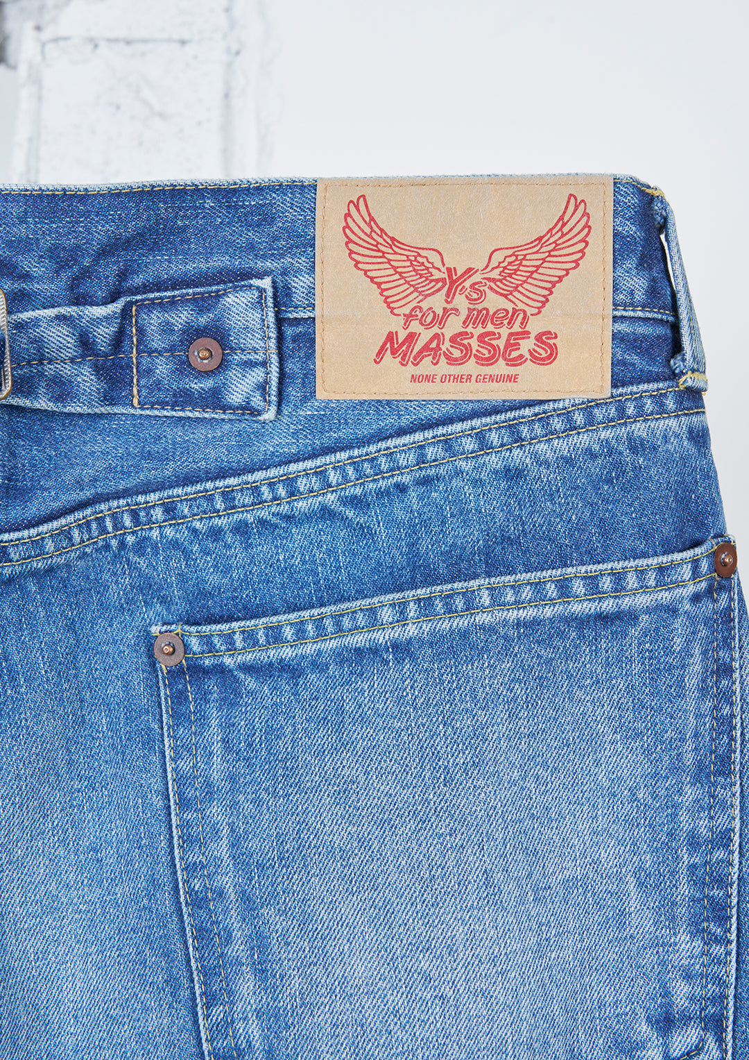 Y's × MASSES_14oz DENIM PANTS H.WASH