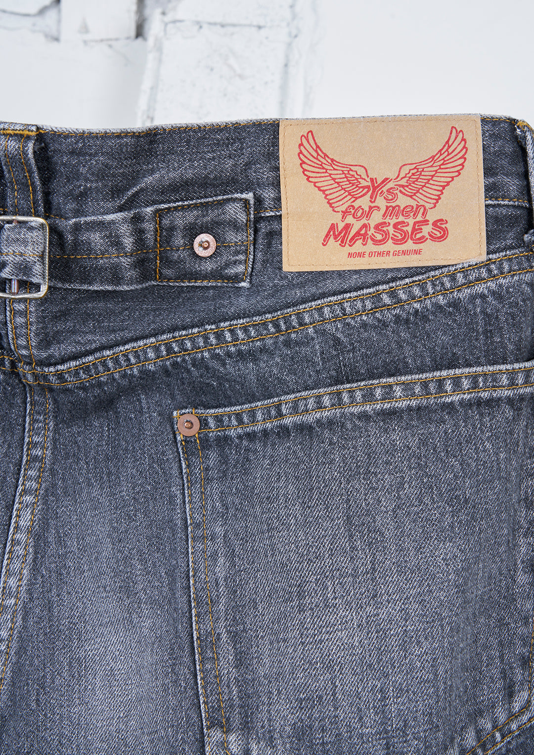 Y's × MASSES_14oz DENIM PANTS H.WASH