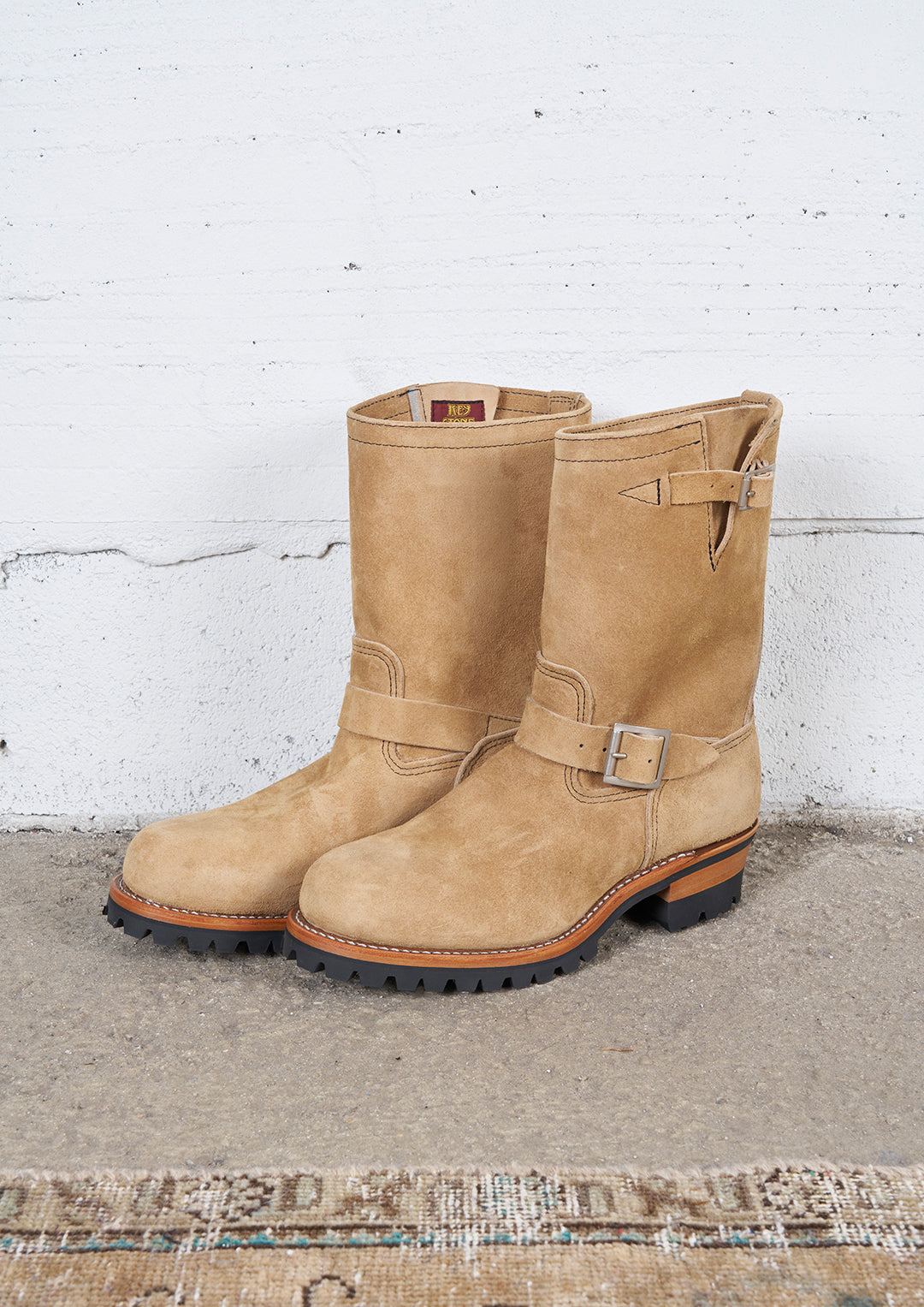 Y's × MASSES_BUCK SKIN BEIGE ENGINNER BOOTS