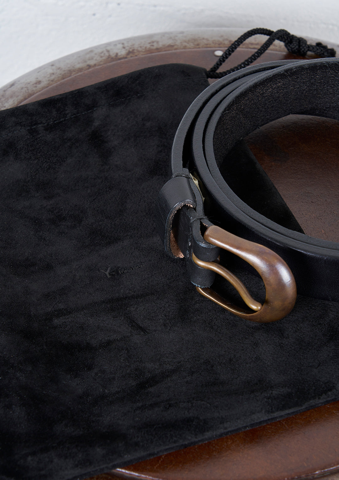 Y's × MASSES_HEAVY OIL LEATHER CUSTOM BELT