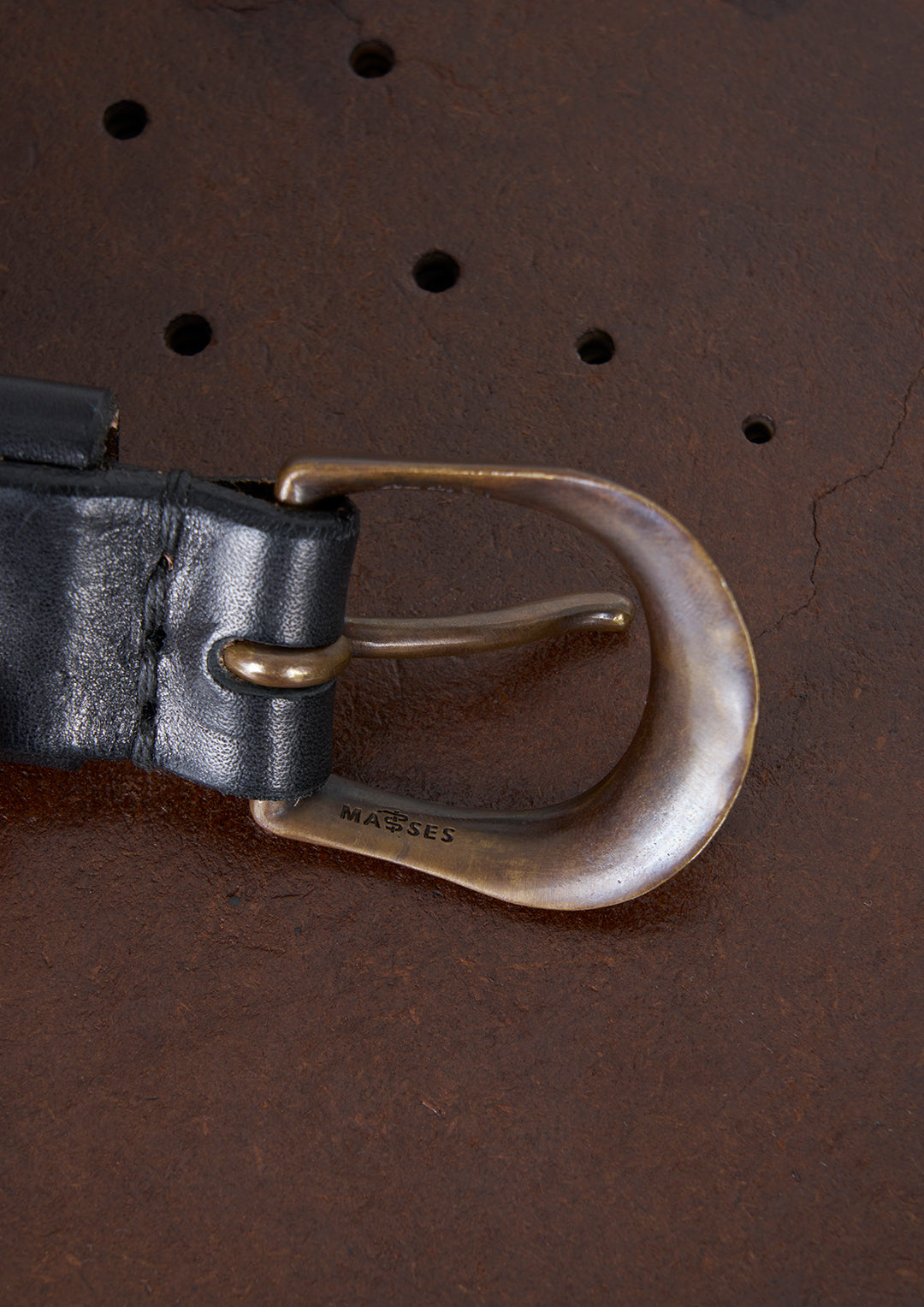 Y's × MASSES_HEAVY OIL LEATHER CUSTOM BELT