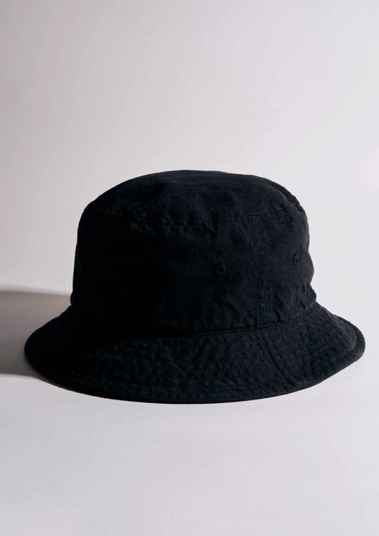 BUCKET HAT BLACK TWILL